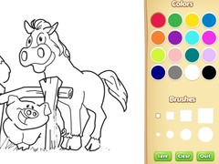 Игра Farm Animals Coloring Book for Kids
