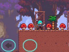 Игра The Blue-Haired Warrior vs the Red Mushroom Monsters