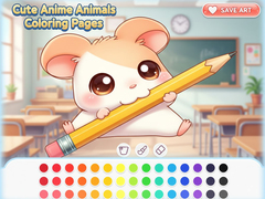 Игра Cute Anime Animals Coloring Pages