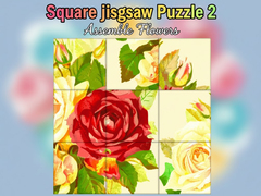 Игра Square jigsaw Puzzle 2  Assemble Flowers